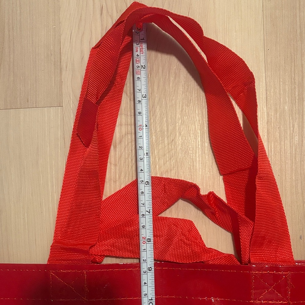 Set of 2 BJs Red Reusable Tote Bags with White Logo - Picture 4 of 5